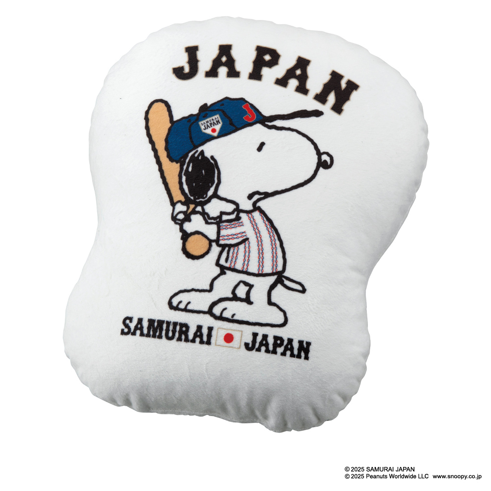 侍ジャパン×PEANUTSダイカットクッション